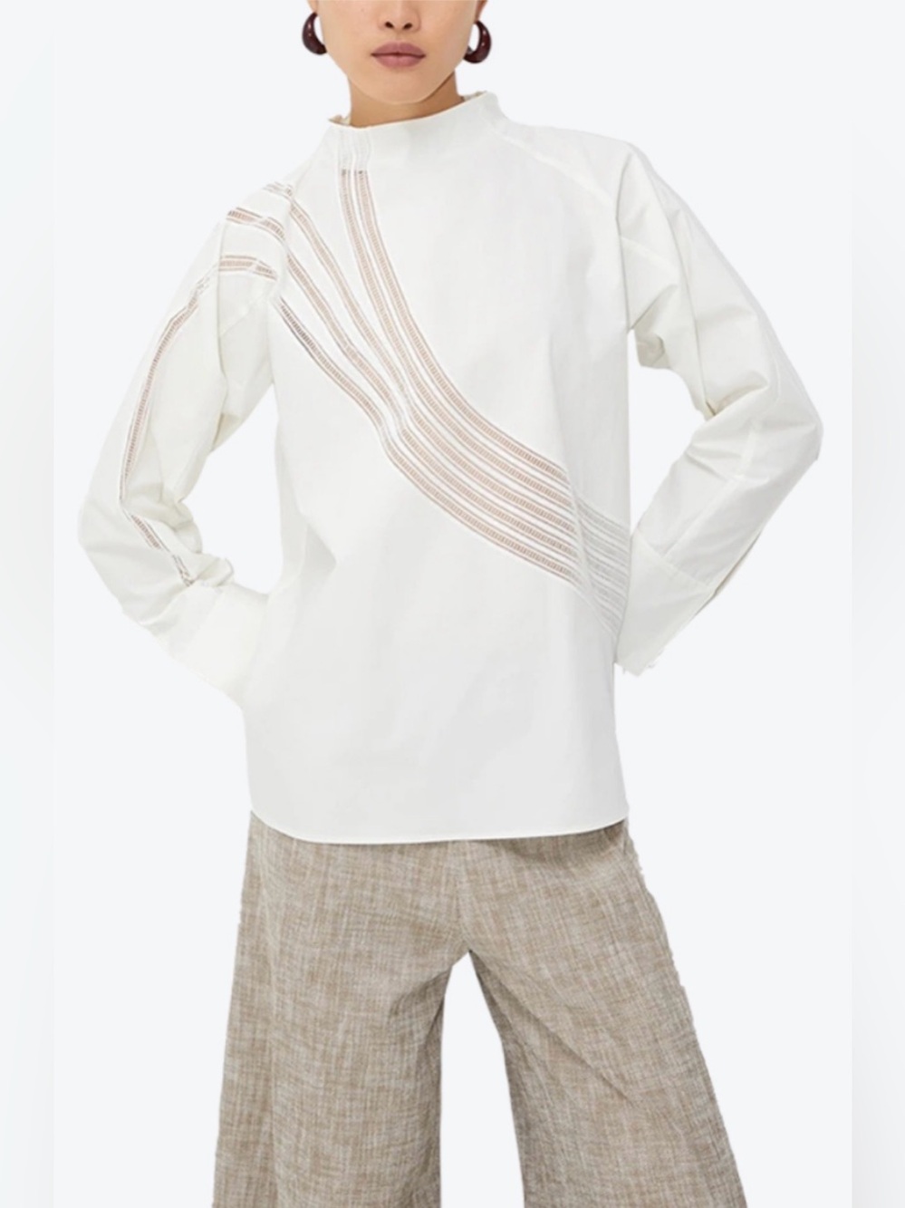 AERON CAMPUS Long Sleeve TOP WITH LACE size 2